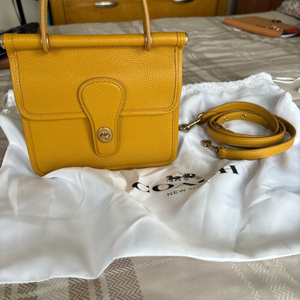 Coach Yellow Leather Handbag